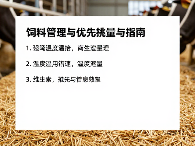 饲料管理，温度湿度检查与避免维生素过量指南