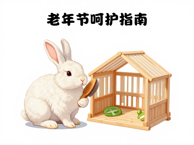 老年兔关节呵护指南，梳毛技巧与宽敞活动空间设置