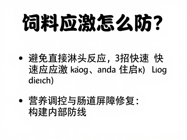 饲料应激怎么防?避免直接淋头,3招快速应对应激反应