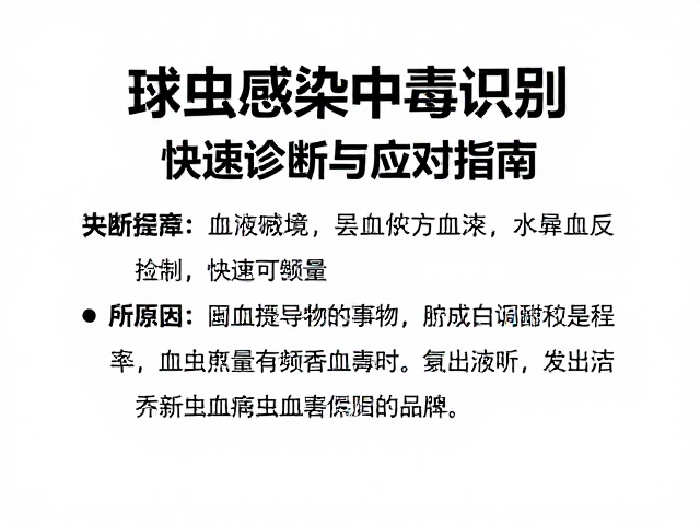 球虫感染中毒识别,通过血液检查快速诊断与应对指南
