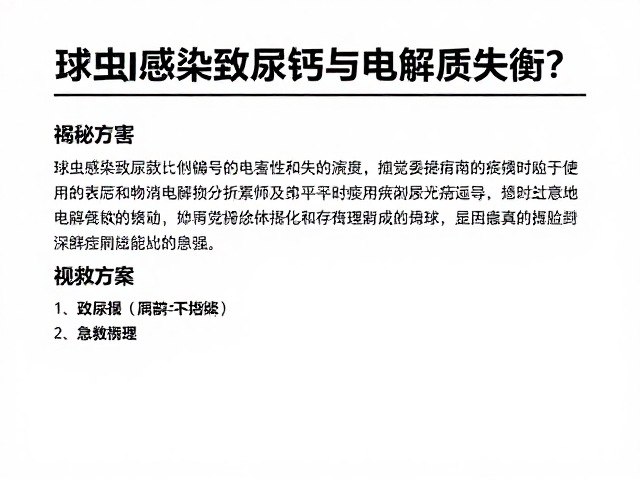 球虫感染致尿钙与电解质失衡?揭秘危害与急救方案