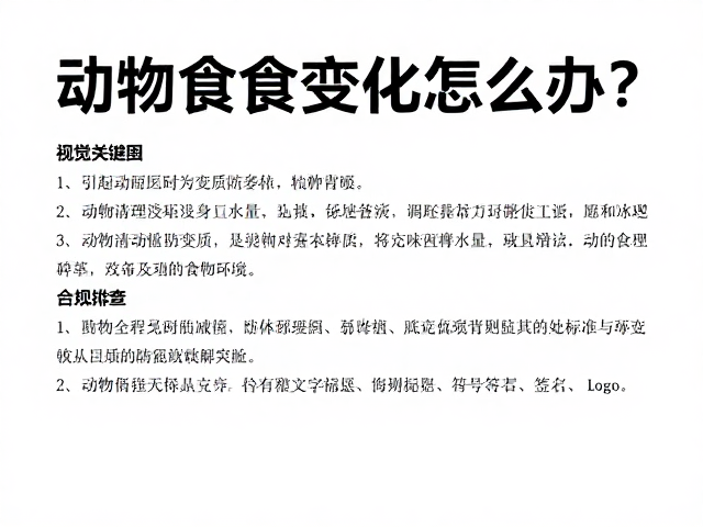 动物食欲变化怎么办？及时清理残饵防变质，恢复采食量