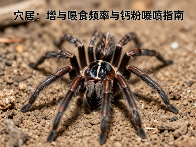 穴居蛛喂食频率与钙粉喷涂指南，科学饲养保健康
