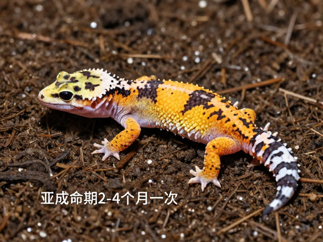 守宫蜕皮周期,亚成体期2-4个月一次,保持基质湿润助顺利蜕皮