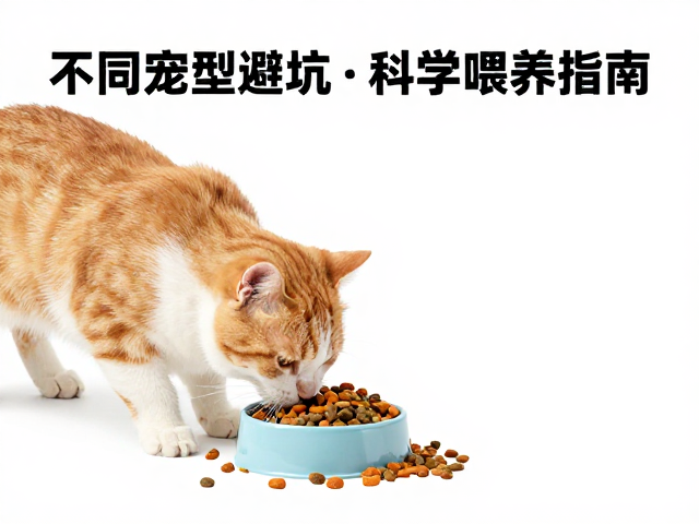 给不同体型宠物喂饲料避坑,切忌直接淋头,科学喂养指南