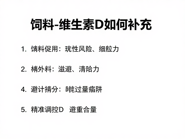 饲料中维生素D3如何补充？避开过量陷阱，精准调控更安全