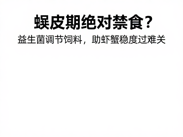 蜕皮期绝对禁食?益生菌调节饲料,助虾蟹稳度过难关