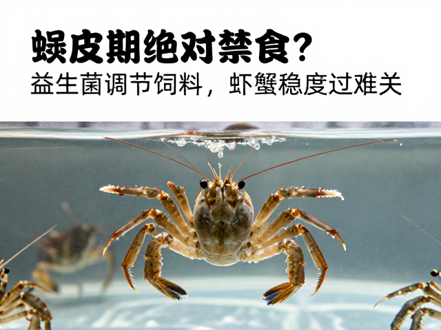 蜕皮期绝对禁食?益生菌调节饲料,助虾蟹稳度过难关