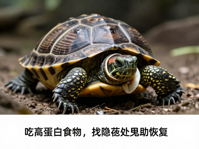 乌龟蜕皮周期多长？吃高蛋白食物，找隐蔽处助恢复