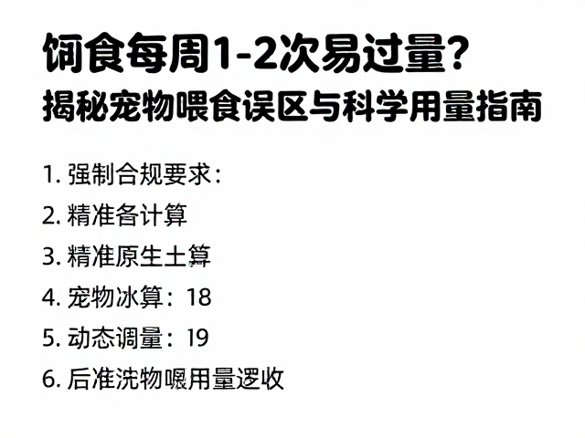 饲料每周1-2次易过量？揭秘宠物喂食误区与科学用量指南