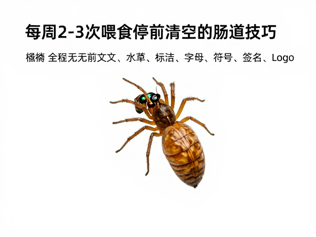 成蛛每周2-3次喂食，蜕皮前停食清空肠道技巧