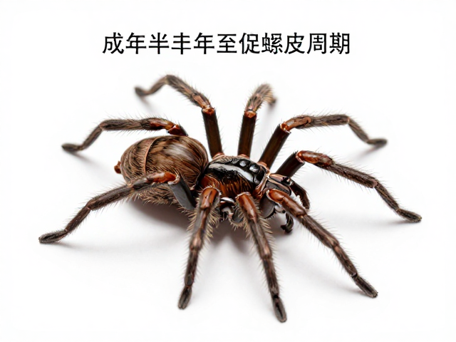 成年蛛半年至一年蜕皮周期，补充钙质促甲壳硬化指南