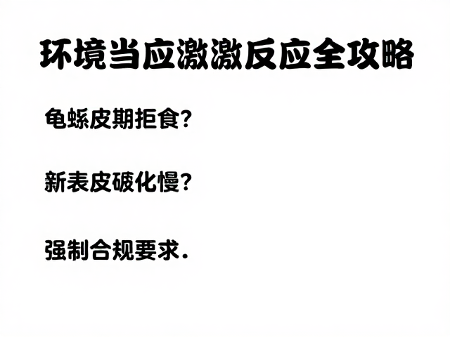 龟蜕皮期拒食？新表皮硬化慢？应对应激反应全攻略