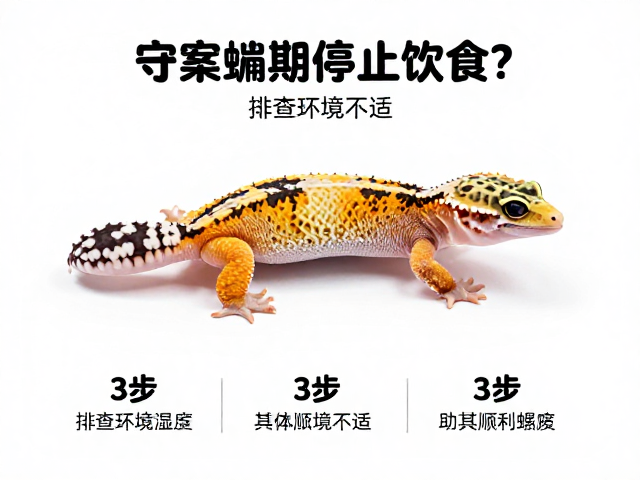 守宫蜕皮期停止进食？排查环境不适，3步助其顺利蜕皮