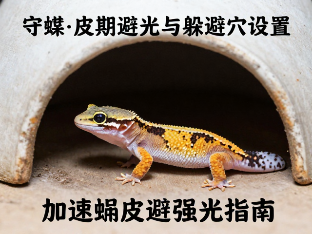 守宫蜕皮期避光与躲避穴设置,加速蜕皮避强光指南
