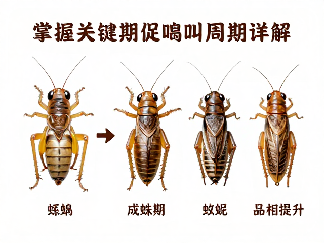 蟋蟀成蛛期蜕皮周期详解，掌握关键期促鸣叫与品相提升