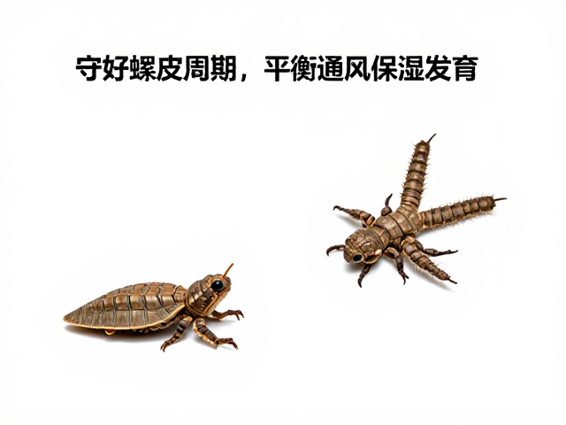 守好蜕皮周期，平衡通风保湿，避开寄生虫影响发育