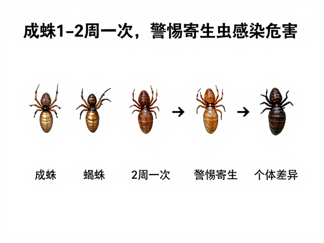 蜘蛛蜕皮周期揭秘,成蛛1-2周一次,警惕寄生虫感染危害