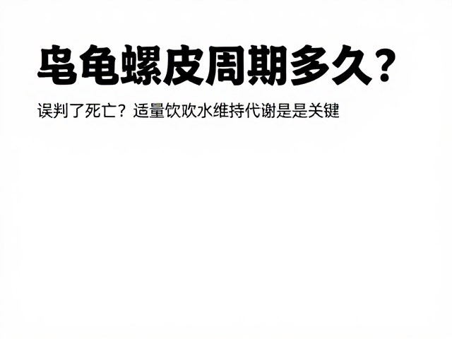 乌龟蜕皮周期多久？误判为死亡？适量饮水维持代谢是关键