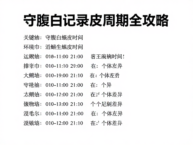 守腹白记录蜕皮时间，精准计算龟类蜕皮周期全攻略