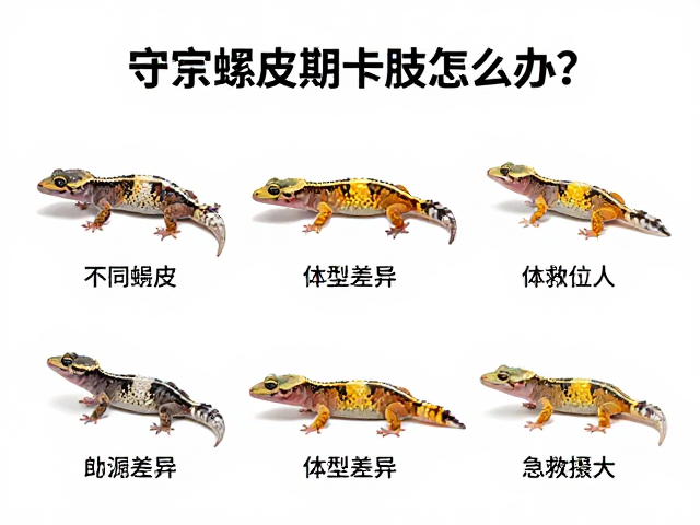 守宫蜕皮期卡肢怎么办？不同品种体型差异大，急救指南来了