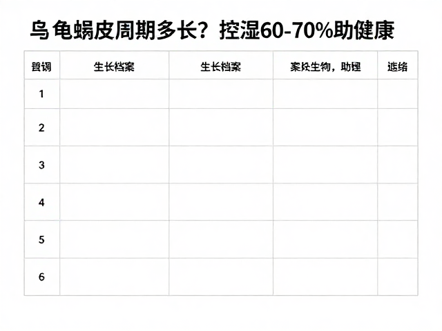 乌龟蜕皮周期多长？建立生长档案，控湿60-70%助健康