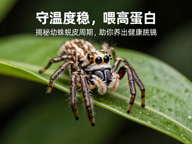 守温度稳，喂高蛋白，揭秘幼蛛蜕皮周期，助你养出健康跳蛛