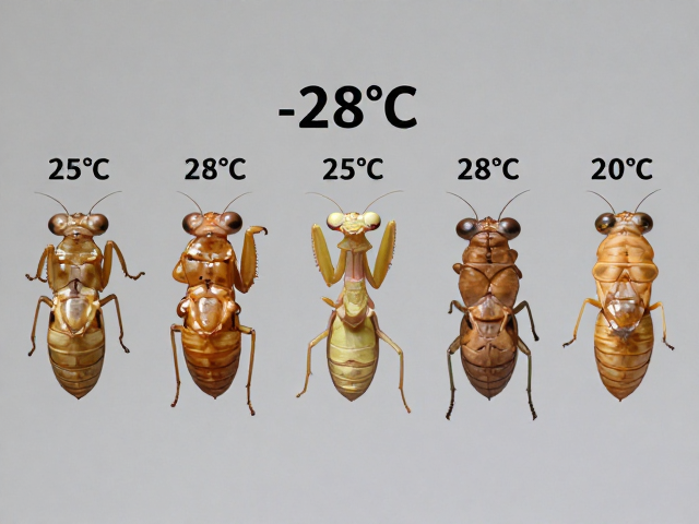 螳螂蜕皮周期，25-28℃适宜温度下，体液如何填充肢体？
