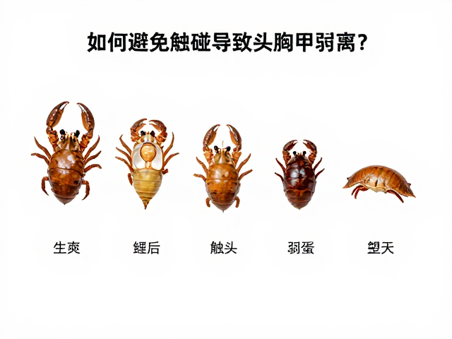 蟹蜕皮周期详解，如何避免触碰导致头胸甲剥离？
