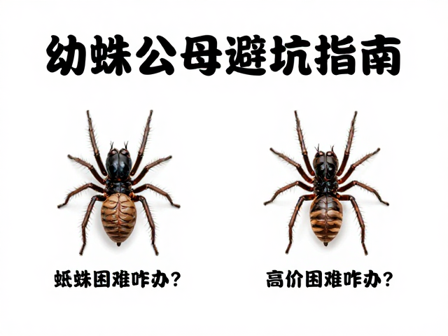 幼蛛公母分辨指南，蜕皮困难咋办？高价品种避坑指南