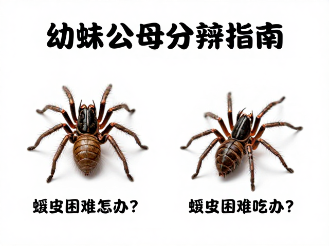 幼蛛公母分辨指南，蜕皮困难咋办？高价品种避坑指南