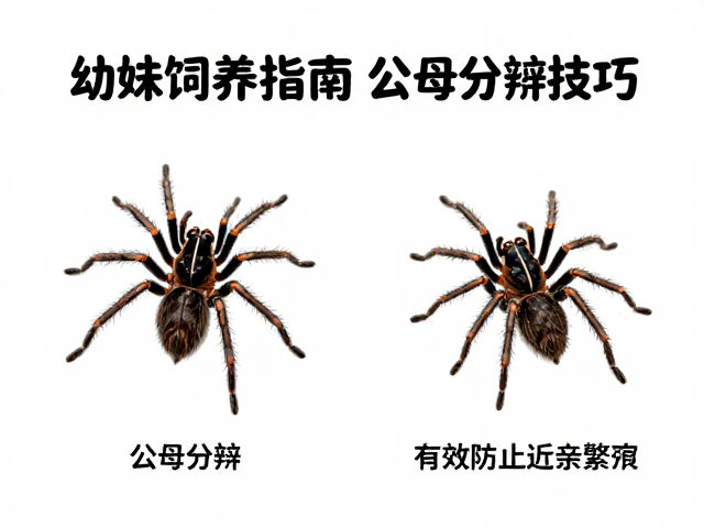 幼蛛饲养指南,公母分辨技巧,有效防止近亲繁殖