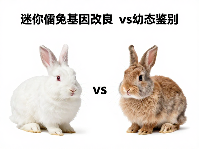 迷你儒兔基因改良vs幼兔鉴别,警惕健康异常致形态误判
