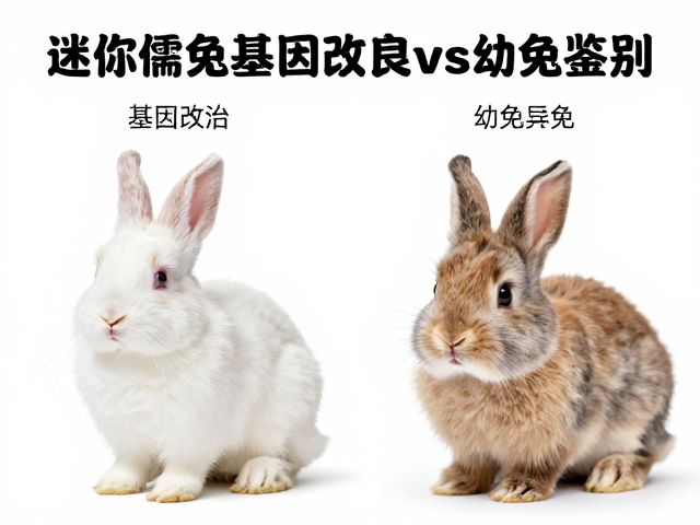 迷你儒兔基因改良vs幼兔鉴别,警惕健康异常致形态误判