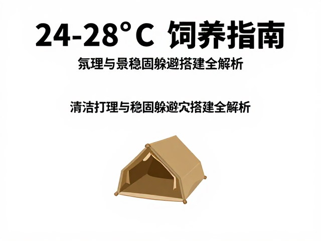 24-28°C饲养指南,清洁打理与稳固躲避穴搭建全解析