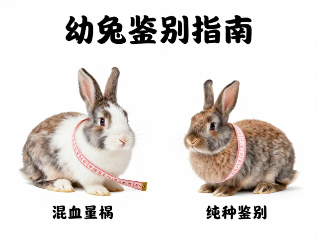 幼兔鉴别指南，用软尺量体型，混血与纯种鉴别全解析
