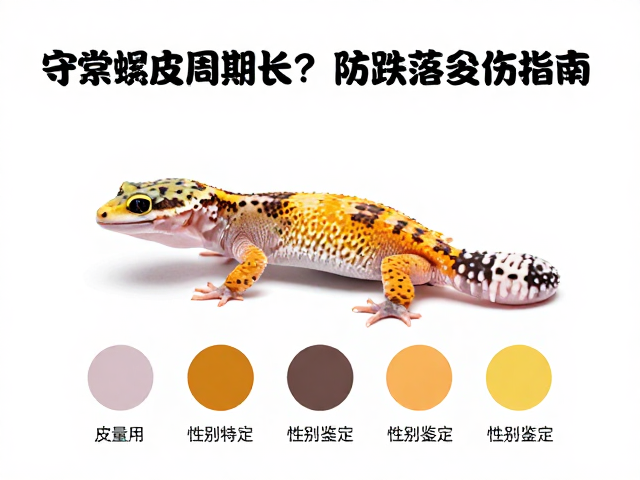 守宫蜕皮周期长？防跌落受伤指南，附性别鉴定技巧