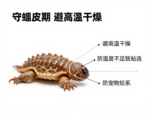 守蜕皮期，避高温干燥，防湿度不足致粘连，助宠物健康蜕变