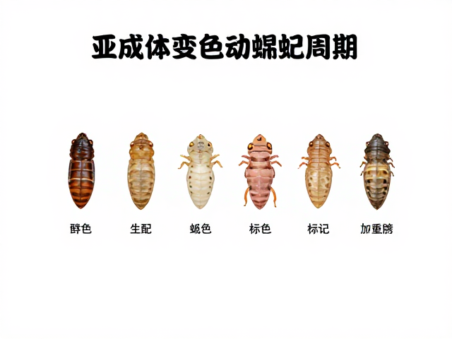 亚成体变色过程，蜕皮周期与标记体重变化全解析
