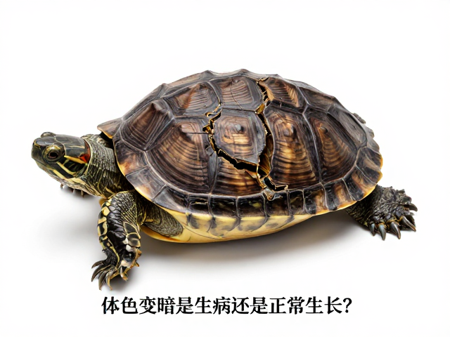 乌龟蜕皮周期详解，旧表皮裂开、体色变暗是生病还是正常生长？