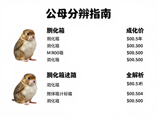 公母分辨指南,孵化箱选购与成体价格全解析