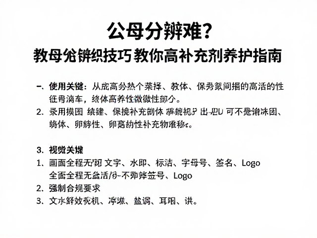 公母分辨难？教你卵囊编织技巧，营养补充剂养护指南