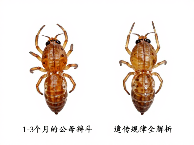 幼蛛期1-3个月公母分辨与体型大小遗传规律全解析