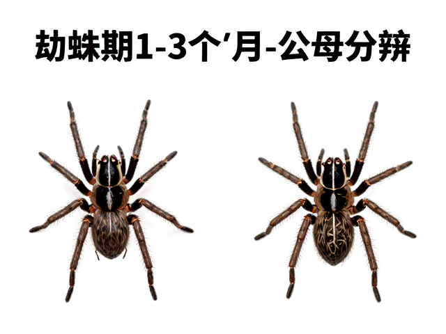 幼蛛期1-3个月公母分辨与体型大小遗传规律全解析