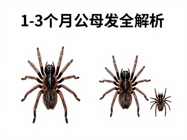 幼蛛期1-3个月公母分辨与体型大小遗传规律全解析