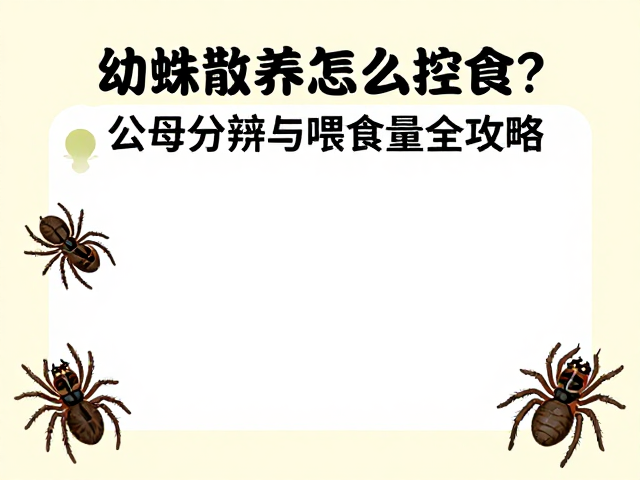 幼蛛散养怎么控食？公母分辨与喂食量全攻略