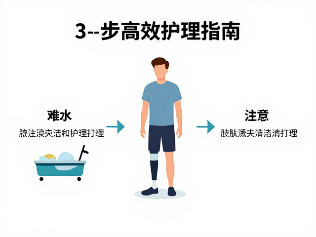肢体缺失者缓慢移动如何清洁打理？3步高效护理指南