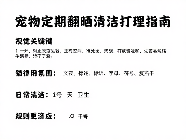 宠物定期翻晒清洁打理指南,顺应夜间活动规律更卫生