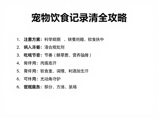 宠物进食记录与清洁打理，预防常见疾病的全攻略