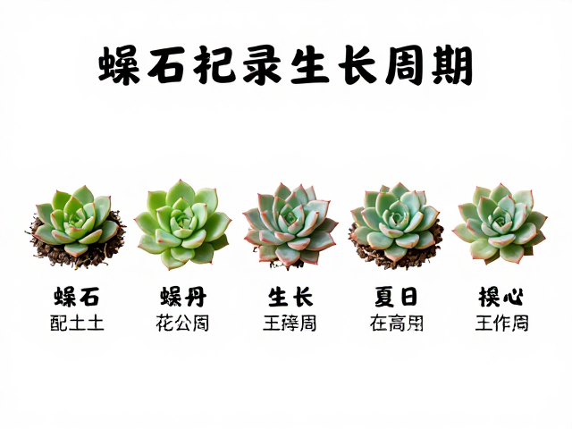 多肉养护指南，蛭石配土与生长周期记录，轻松搞定清洁打理